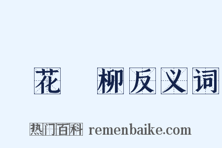 尋花問柳反义词是什么意思的图片